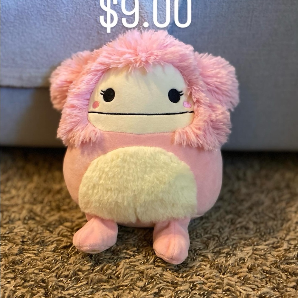 Squishmallows Pink and Cream Stuffed Animal